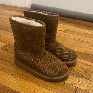 UGG Tan Embroidered Boots